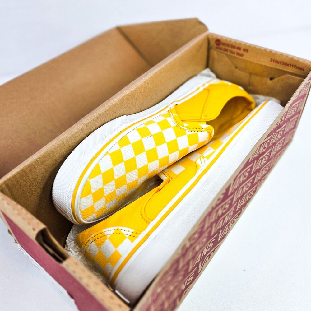 Vans Asher Checkerboard Lemon Chrome White VN0A32QMM335 Women’s 8.5 - Picture 5 of 7
